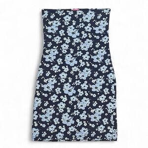 Edikted Y2K Hibiscus Floral Strapless Mini Dress size S